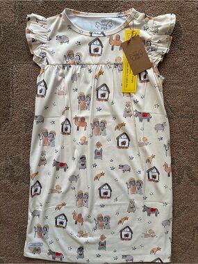 NWT Holy Pals "Away In a Manger" Nativity Print Girls Christmas Nightgown, 2-3T